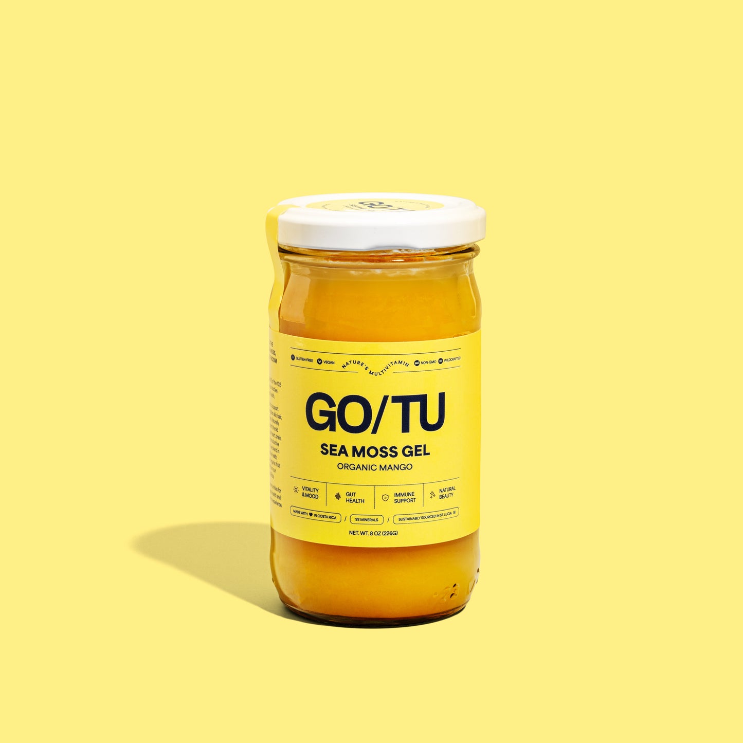 GO/TU Sea Moss Gel – 8oz Mango | Pure, Shelf-Stable Superfood | Nature’s Multivitamin