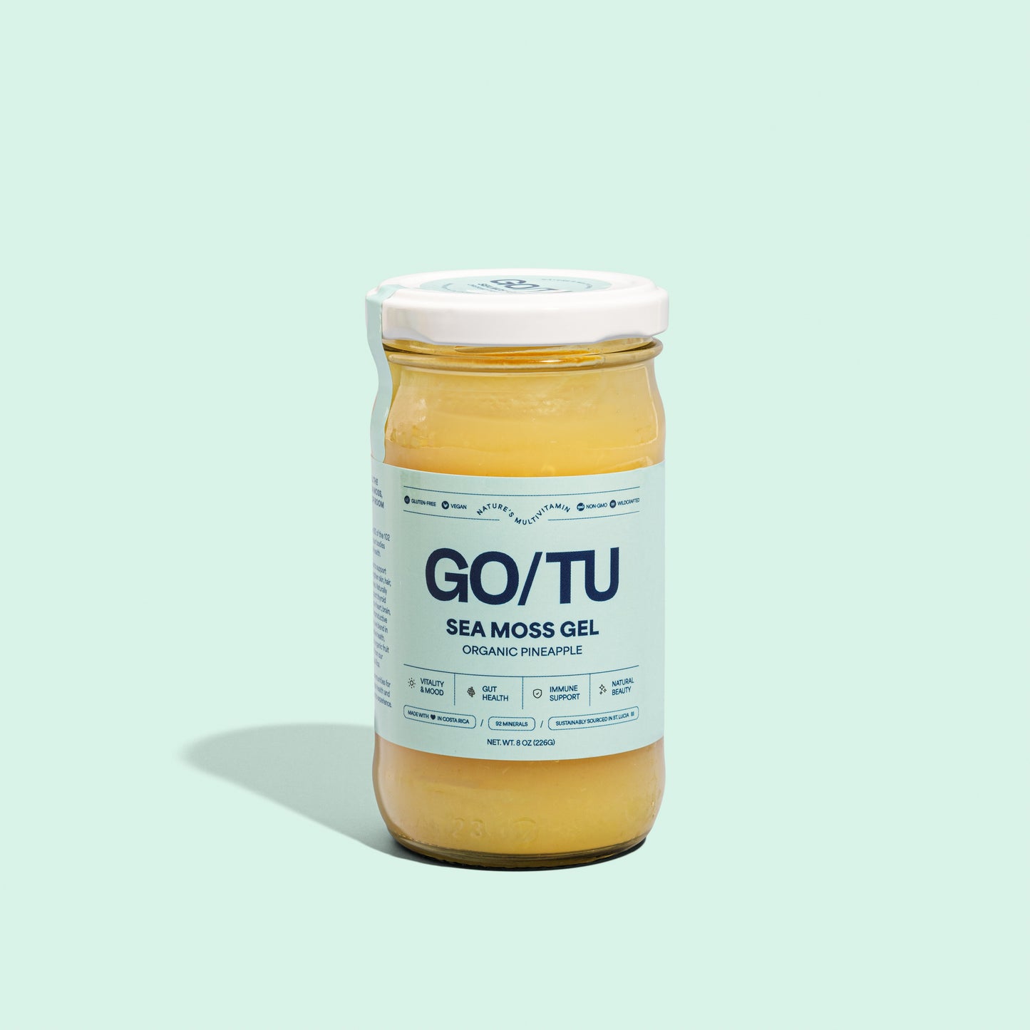 GO/TU Sea Moss Gel – 8oz Pineapple | Pure, Shelf-Stable Superfood | Nature’s Multivitamin